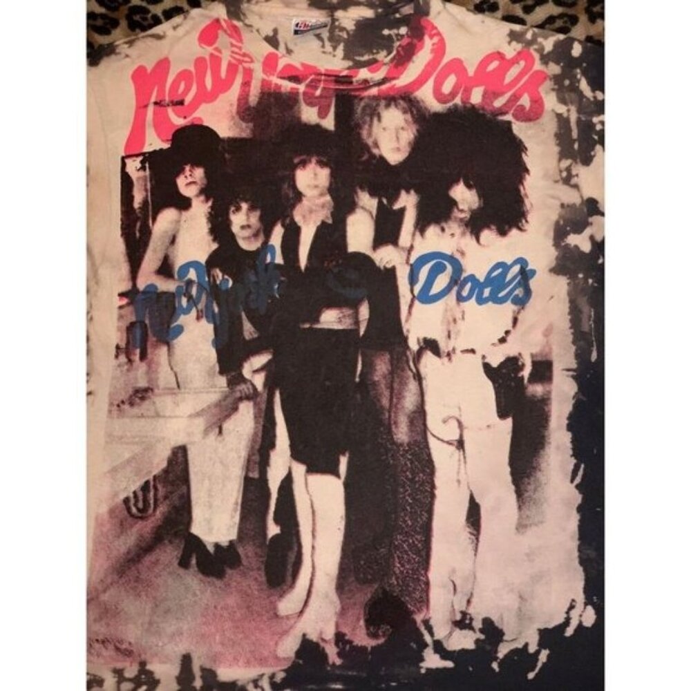 VINTAGE 1980s MOSQUITOHEAD NEW YORK DOLLS T-SHIRT Johnny Thunders David Johansen - Picture 2 of 10